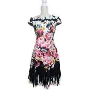 Antonio Melani Fit and Flare Floral Dress Size 2
